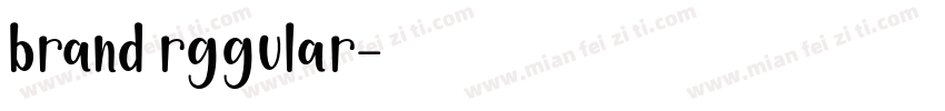 brand rggular字体转换